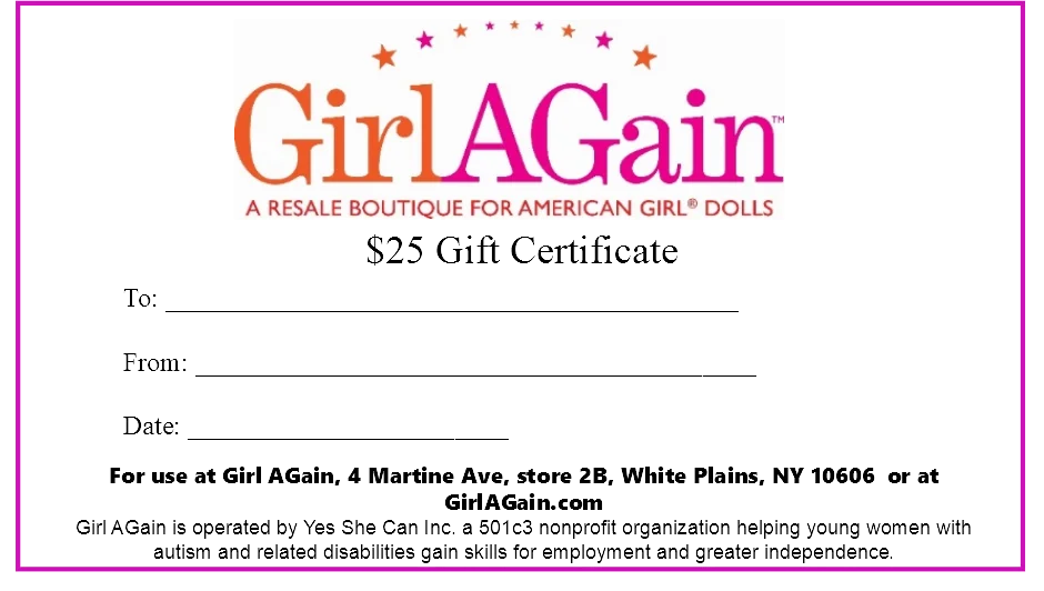 Girl AGain Gift Card – In-store use