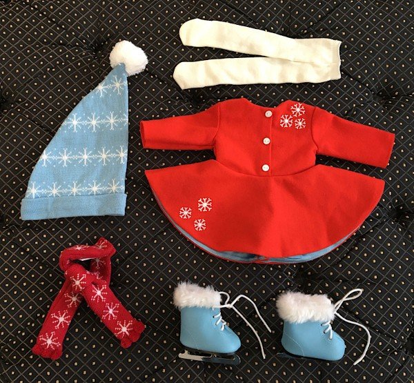 American Girl Doll Maryellen's Ice Skating Outfit and Accessories NEW! Hat 