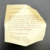back of letter unfolded with full message