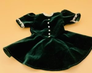 Molly's Evergreen Velvet Dress Front