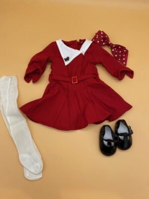 Kit’s Christmas Outfit with Dog Pin in Original Box